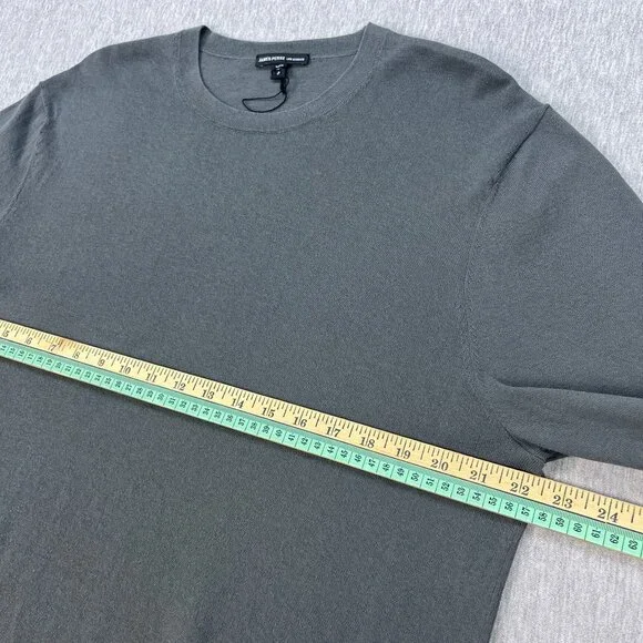 James Perse Cotton Nylon Crewneck Pullover Sweater Mens 2 (Medium) Gray MFCF3647